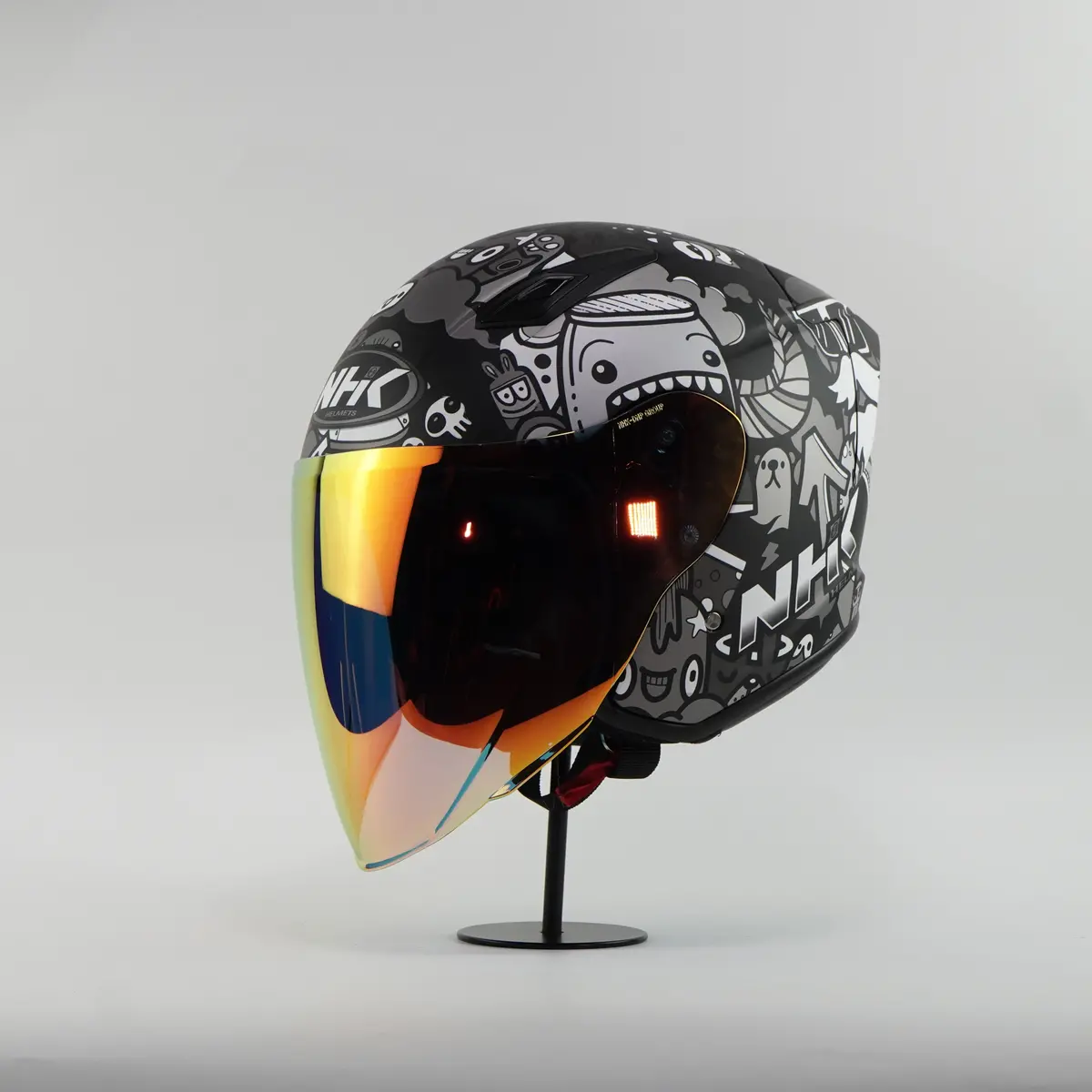 Nhk Helmet S1gp S Doodles (Black/Silver Doft) 1