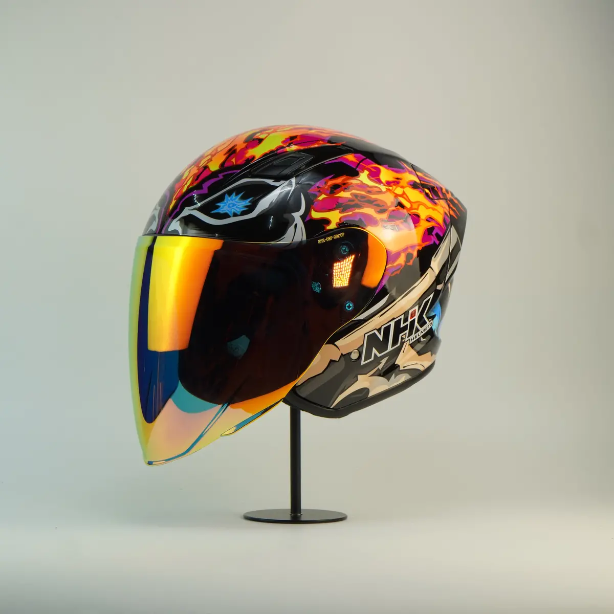 Nhk Helmet S1gp S Afif Amran (Black/Orange Glossy) 1
