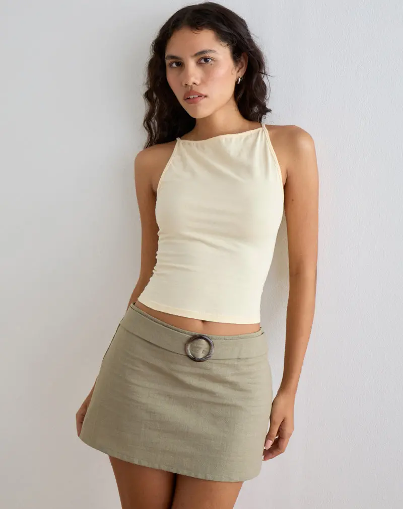 Dudley Vest Top In Buttermilk 1