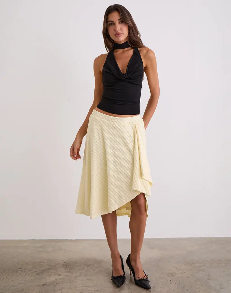 Esmeray Midi Skirt In Knit Buttercream 1