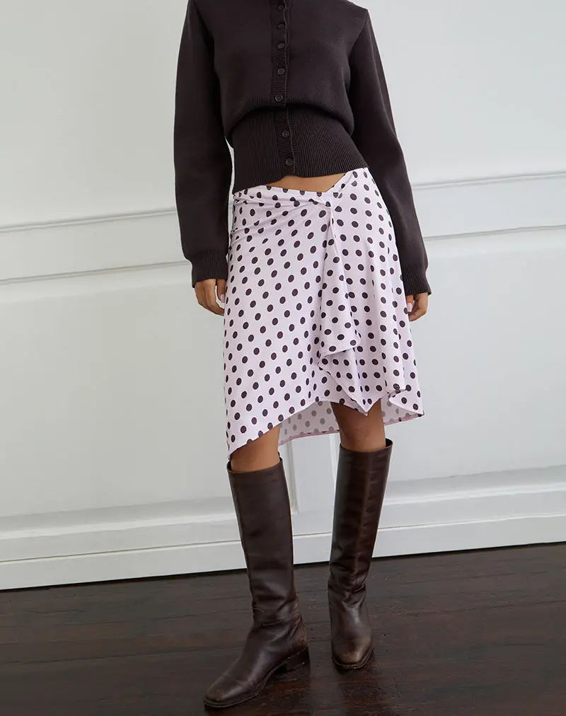 Esmeray Midi Skirt In Retro Polka Dot 1