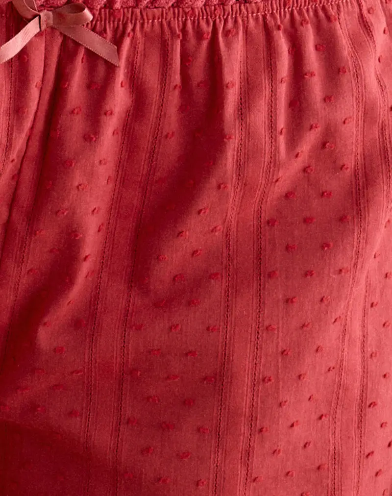 Sumi Shorts In Cotton Dobby Red 6