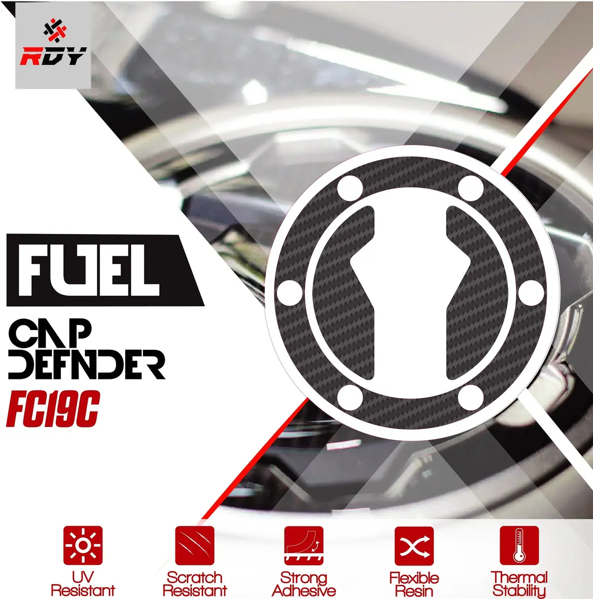 Rdy Fuel Cap Defender Fits For Mv Agusta Fuel Cap (6 Holes) 1
