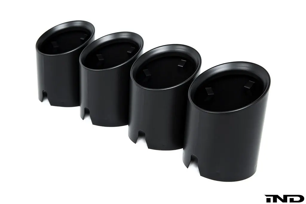 Ind G8x M2 / M3 / M4 Matte Black Coated Exhaust Tip Set 1