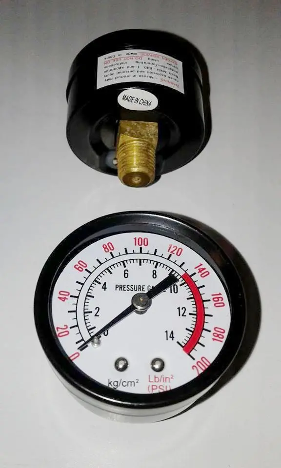 Ga0250200bm2gc Rolair Gauge 1/4 Npt 200 Psi Back Mount Two Shown Sold Each Fm541/Wh4 1