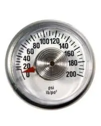 Ga0250200bm Ga0250200bmgc  1/4 Npt 200 Psi  Back Mount Gauge Rolair Ra 5 1