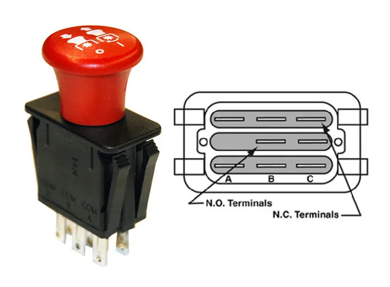 Pto Switch 31 - 9657 Replaces Kubota: K1211-62231 Mtd: 725-1752, 725-3233, 9253233 Scag: 481635 Snapper/Kees: 28542, 7028542, 7028542Yp Toro: 1035221, 1633673, 93-9998, 93-9999, 95-4108, 95-7489 1