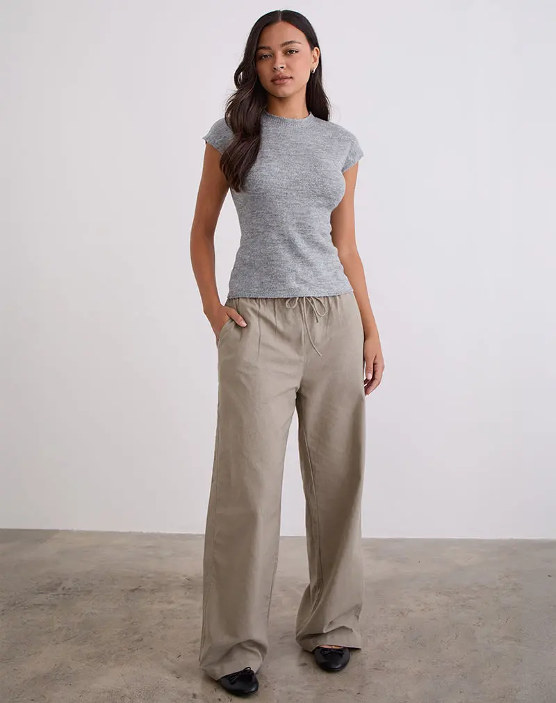 Wasic Wide Leg Trouser In Biscotti 1