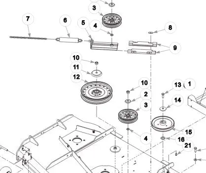 602743 Pulley 10 Inch  Hustler Reference 12 Shown 1