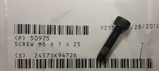 50975 Screw M6 X 1 X 25 Hydrogear Bx1/Wh3 1
