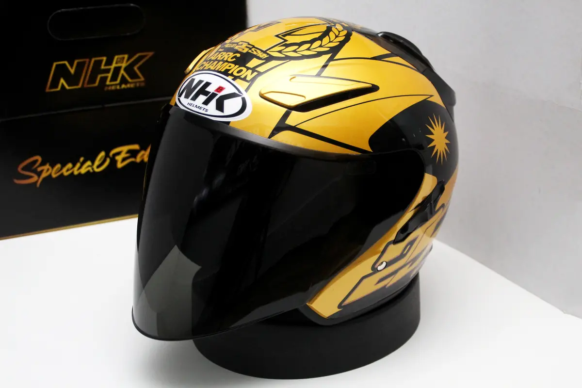Nhk Helmet R1 V2.0 Azlan Shah (Gold/Gold Glossy) 1