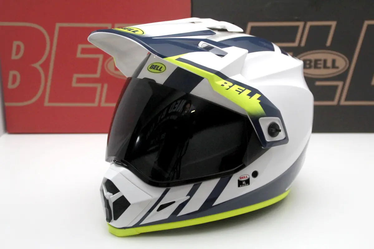 Bell Helmet Mx-9 Adventure (Dash White/Blue/Hi-Viz) 1