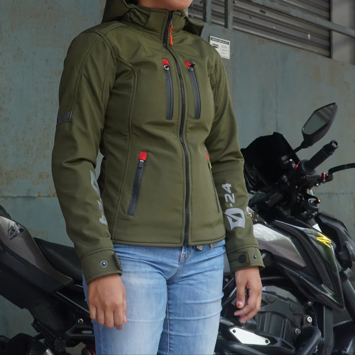 Durian Bikers D-24 Lady Jacket Parka (Army Green) 1