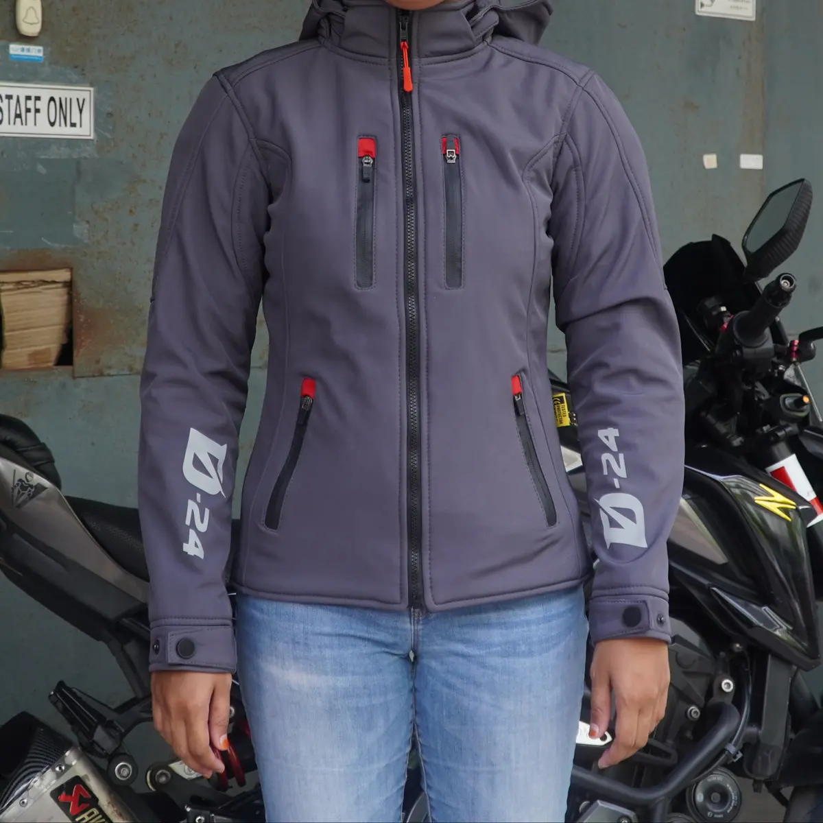 Durian Bikers D-24 Lady Jacket Parka (Grey) 1