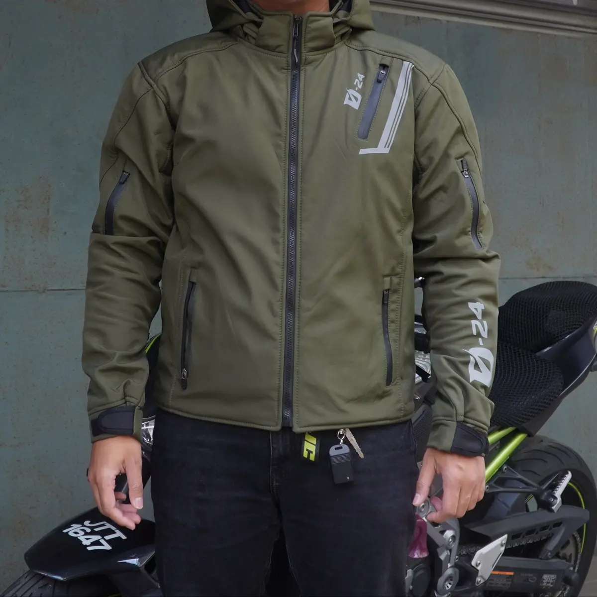 Durian Bikers D-24 Men Jacket Parka (Army Green) 1