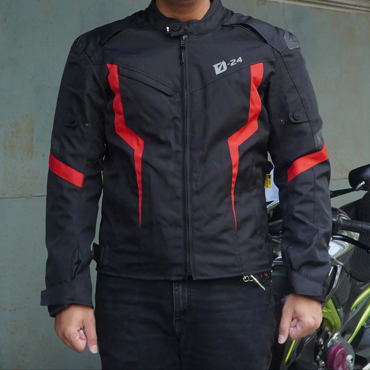 Durian Bikers D-24 Men Jacket Mesh (Black/Red) 1