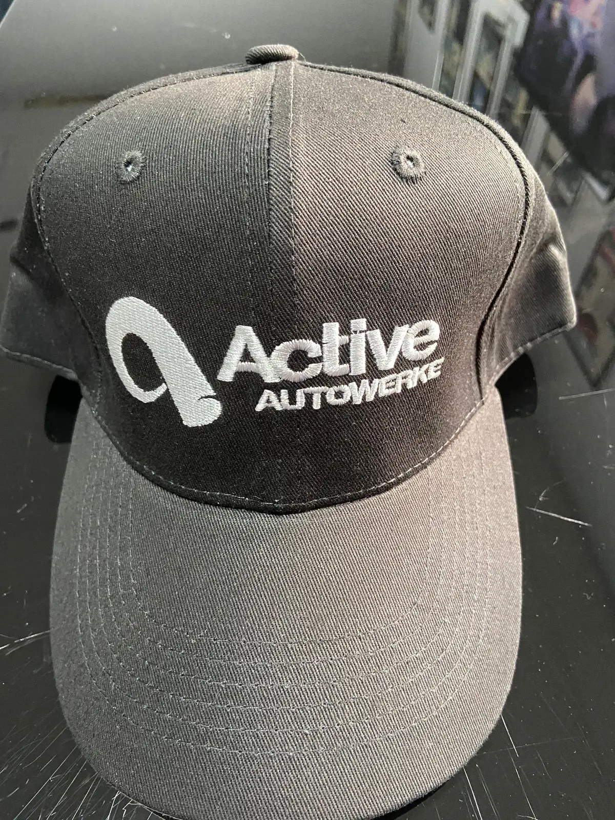 Active Autowerke 6-Panel Black Snapback Hat 1