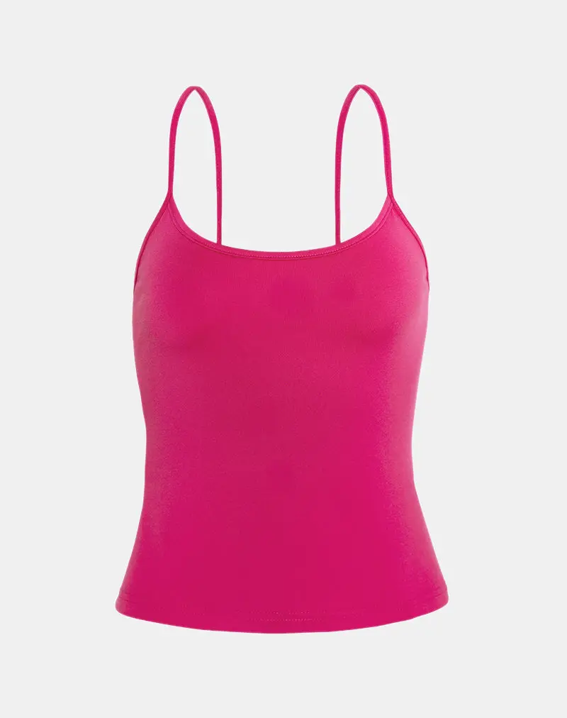 Jasila Vest Top In Hot Pink 1