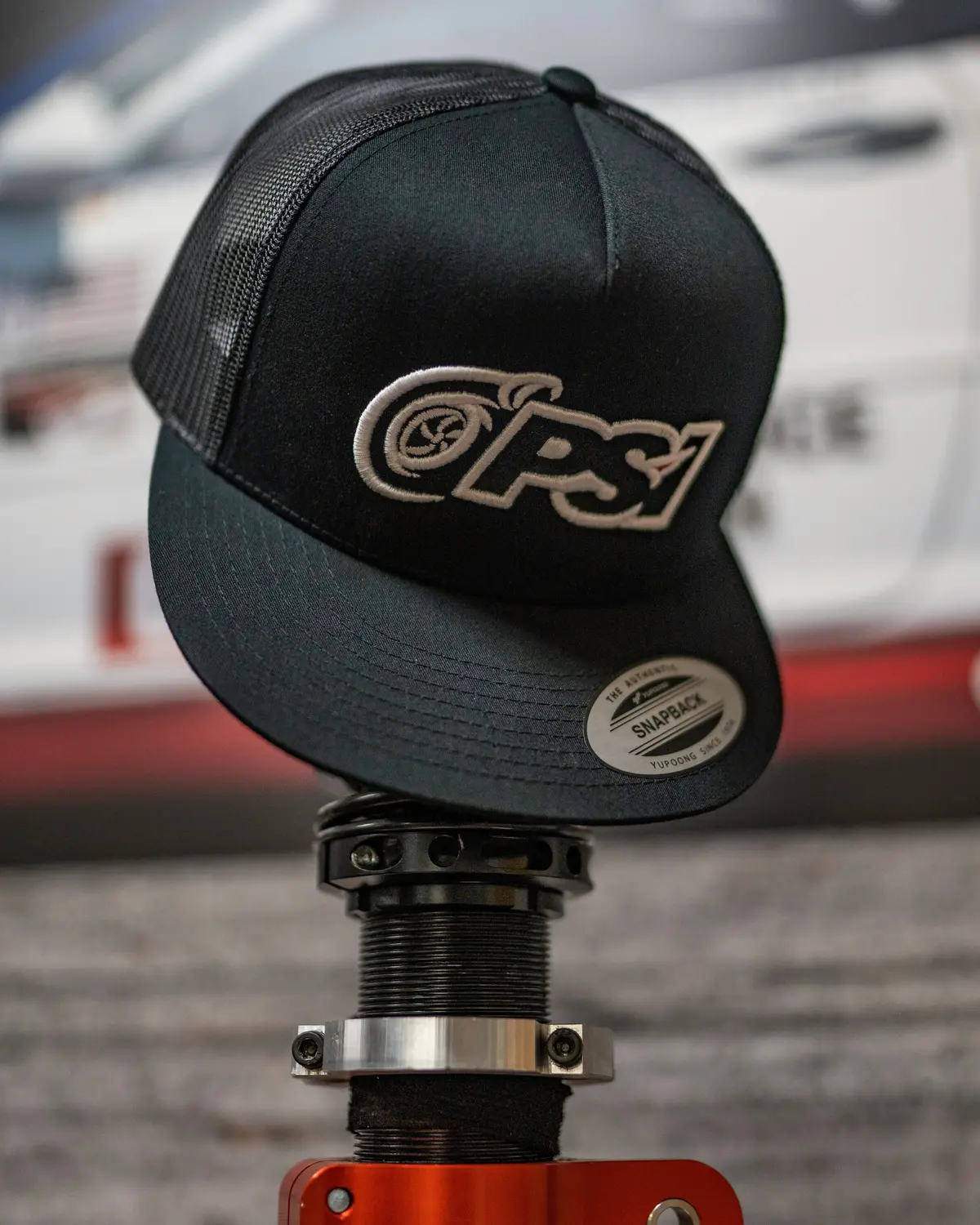 Precision Sport Industries Logo Snapback Adjustable Trucker Cap - Black/White 1