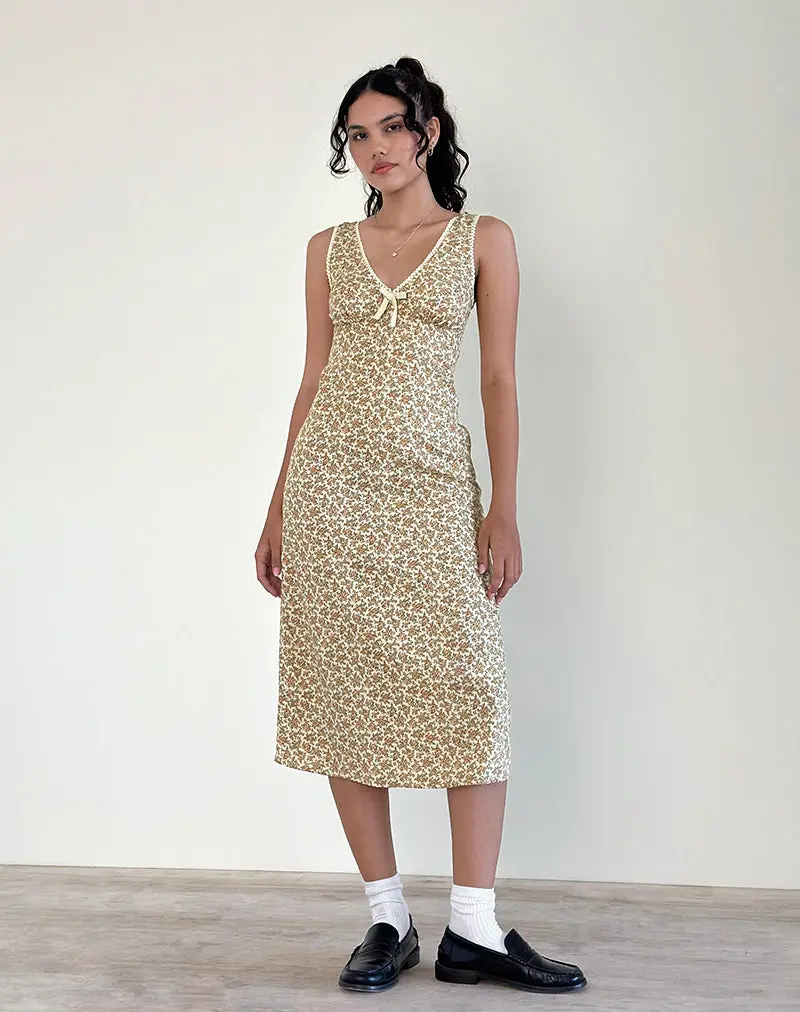 Lavisha Midi Dress In Washed Ditsy 1