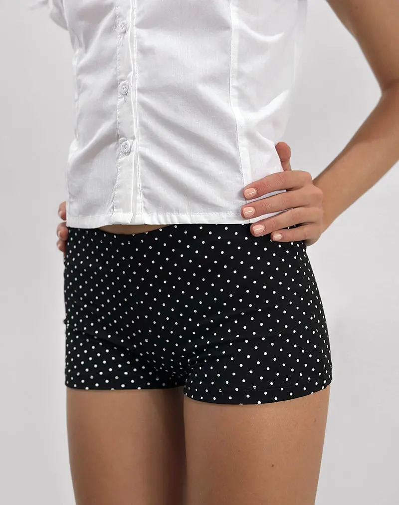 Eunia Short In Micro Polka Black 1
