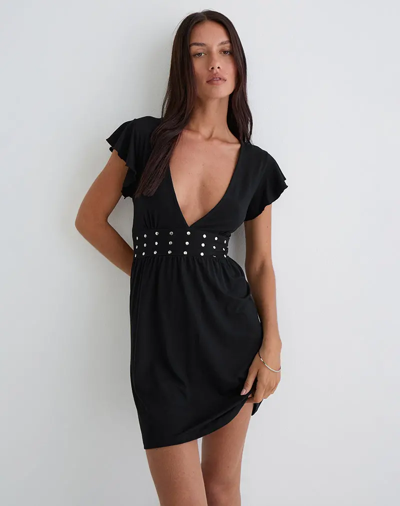 Leisoa Mini Dress In Black 1