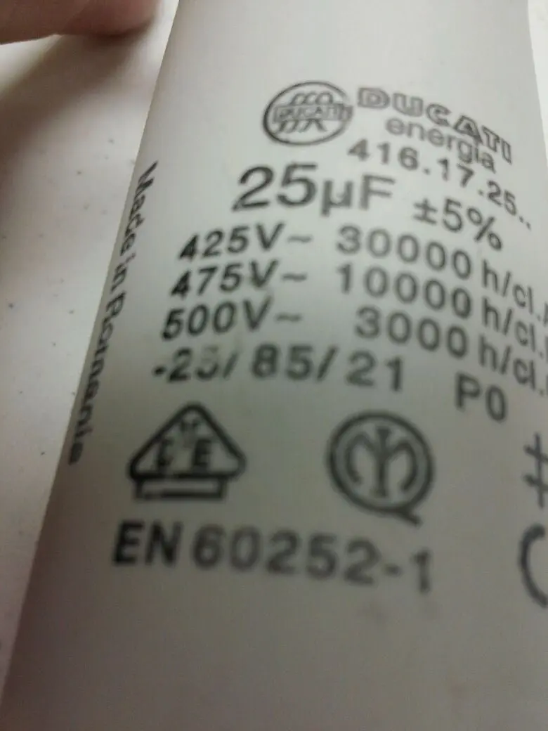 Ma307498 307498 Capacitor 25Mf Northstar 307498 Nsfm2016 / Wh2 S-642 Sfi 1