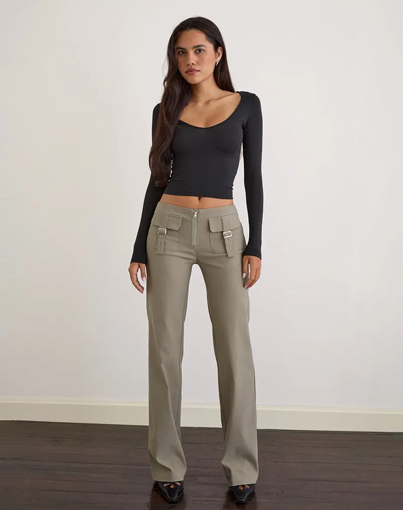 Maite Pocket Trouser In Tailoring Taupe 1