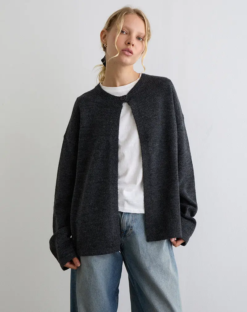Maureen Cardigan In Dark Grey 1