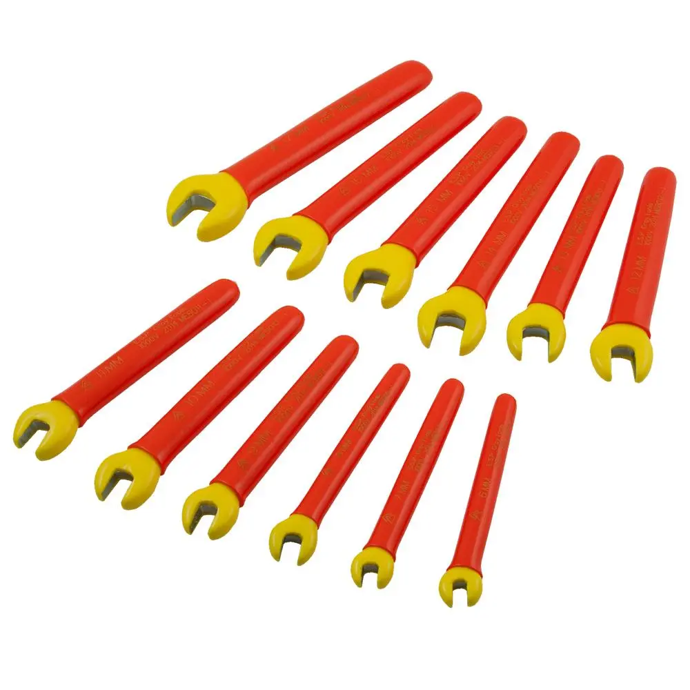 Insulated 12 Piece Metric Open End Wrench Set 1