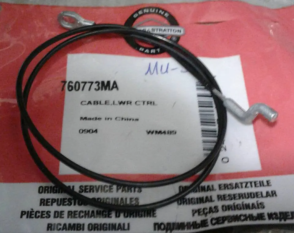 760773 760773Ma Lower Control Cable  Murray Snow Thrower 1