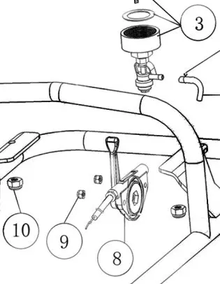 Northstar Combination Lever Assembly 72110-T0110 Reference 8 Shown Northstar Compactor Tamper 1