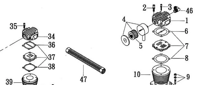 789378 Valve Kit Reference 7 And 37 Shown For Northstar Air Compressor Pump Nsfm6/W2 1