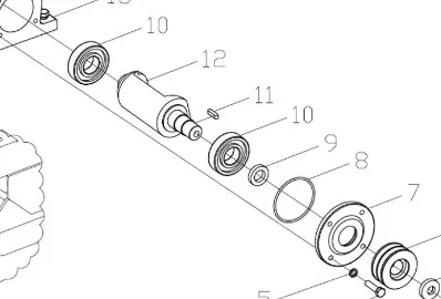 Jmpb040-001 Vibrator Rotary Shaft Ref 12 Northstar 1