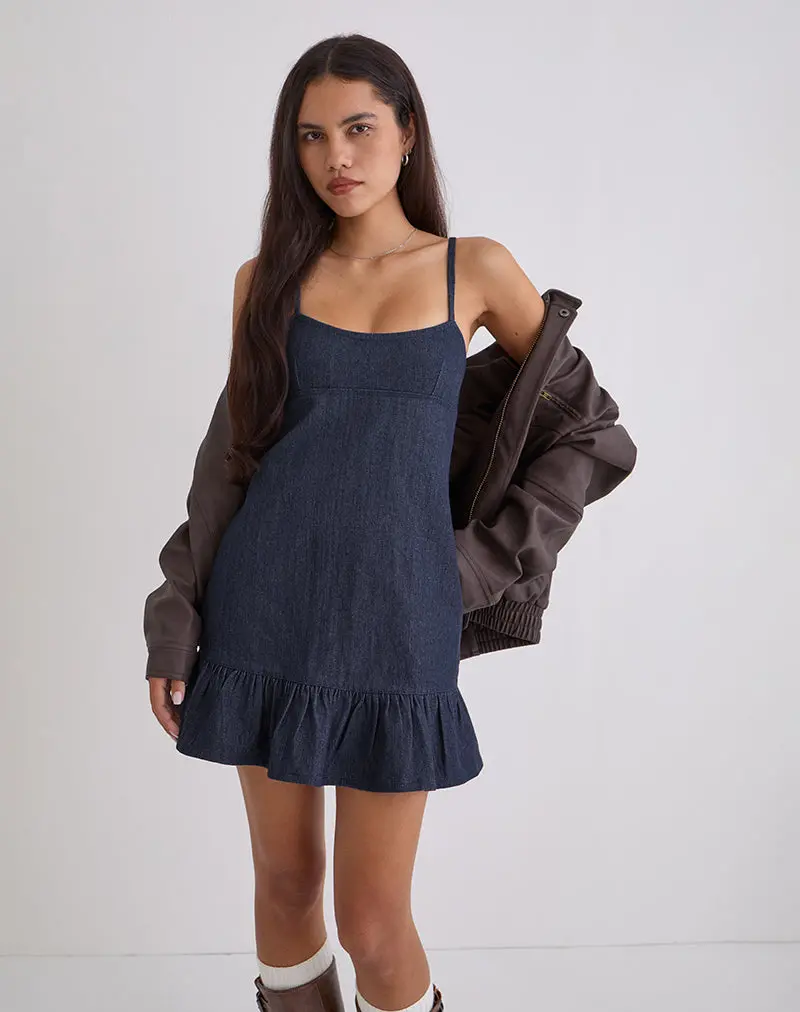 Pamina Mini Dress In Denim Indigo 1