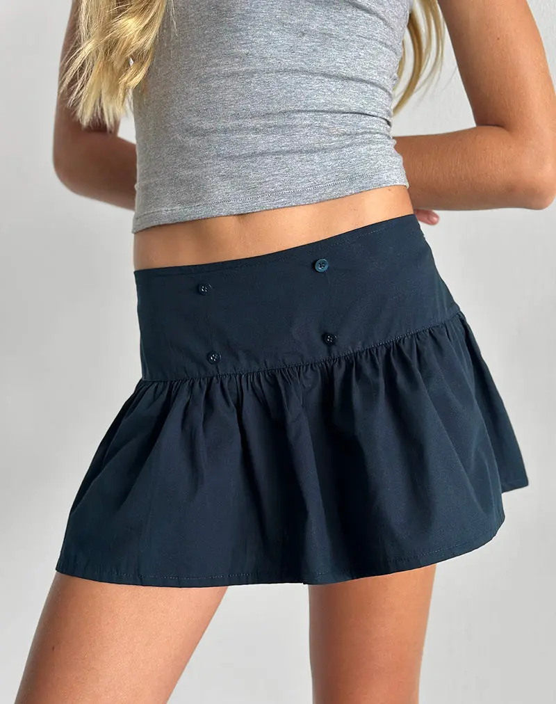 Rafta Skirt In Dark Navy 1
