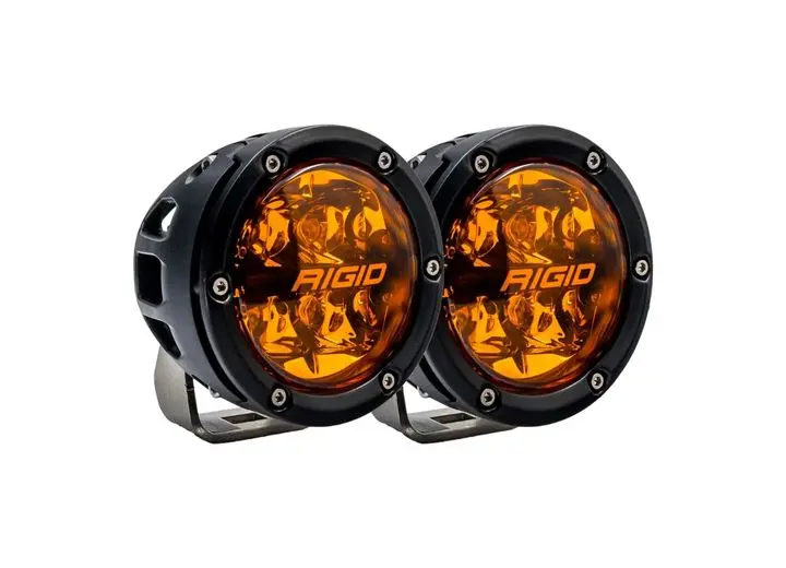 Rigid Industries 360-Series 4In Sae Fog W/ Amber Pro Lens Pair 1