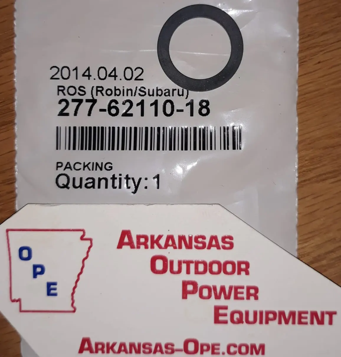 277-62110-18 Packing O-Ring Robin Subaru Rsp1-8/Wh3 Nla 1