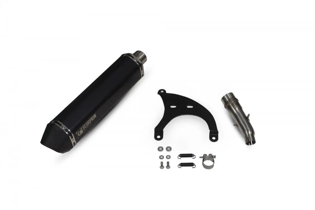 Scorpion Exhaust Fits For Yamaha X-Max 300 ('17-'20) (Serket Parallel Full System) (Black Ceramic) 1