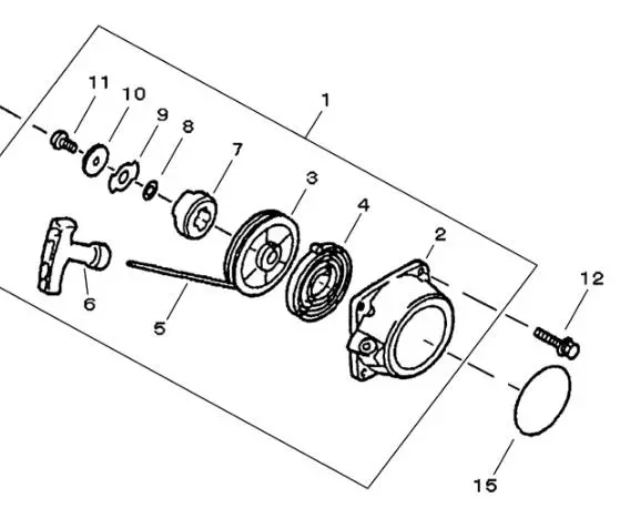 68206-75130 Recoil Spring Reference 4 Shown Shindaiwa 1