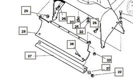 1716606 Snow Scraper Blade 19" Long Murray Reference 27 Shown Wh3 1