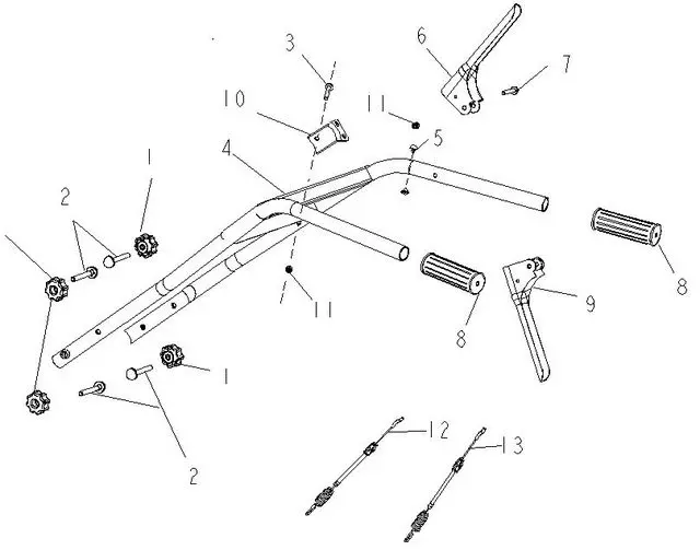 A203120 Control Cable, Forward Reference 12 Shown Southland And Powermate Rear Tine Tiller Fm48/Wh3  Sfi 1