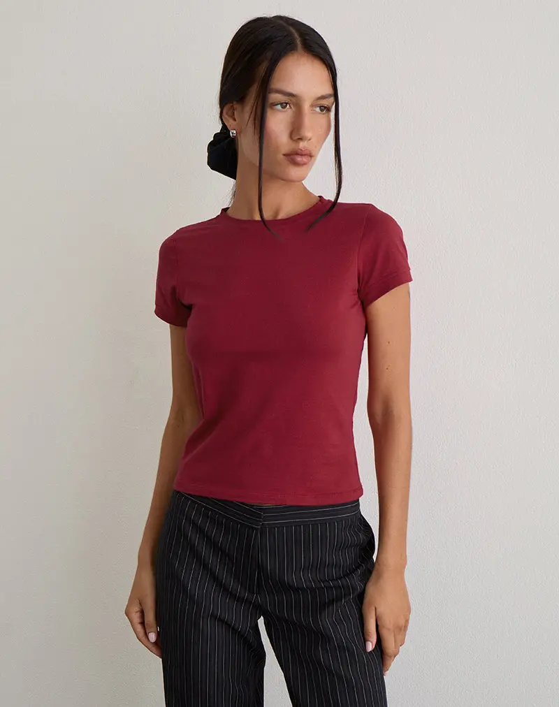 Sutin Tee In Adrenaline Red 1