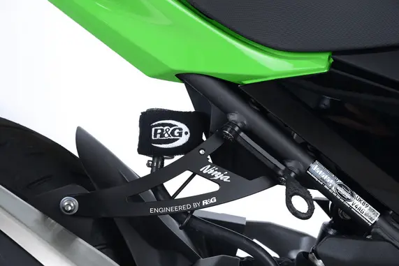 R&G Exhaust Hanger Kit And Footrest Blanking Plate Fits For Kawasaki Ninja 250/400 ('18-) 1