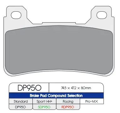 Dp Brakes (Rdp950) Brake Pads 1