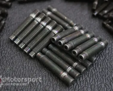 Motorsport Hardware 5-Lug (14 X 1.25 To 14 X 1.5 Thread Conversion) 78Mm Black Bullet Nose Stud Kit (F / G Series Bmw & A90 Supra) 1