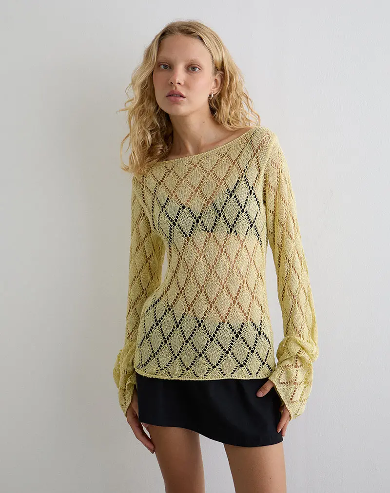 Tate Jumper In Metallic Lemon 1