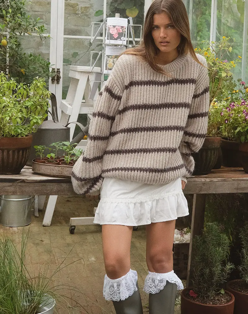 Namirta Jumper In Mono Stripe Oat 1