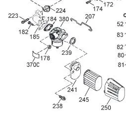 640303 Carburetor Tecumseh Reference 380 Shown 1