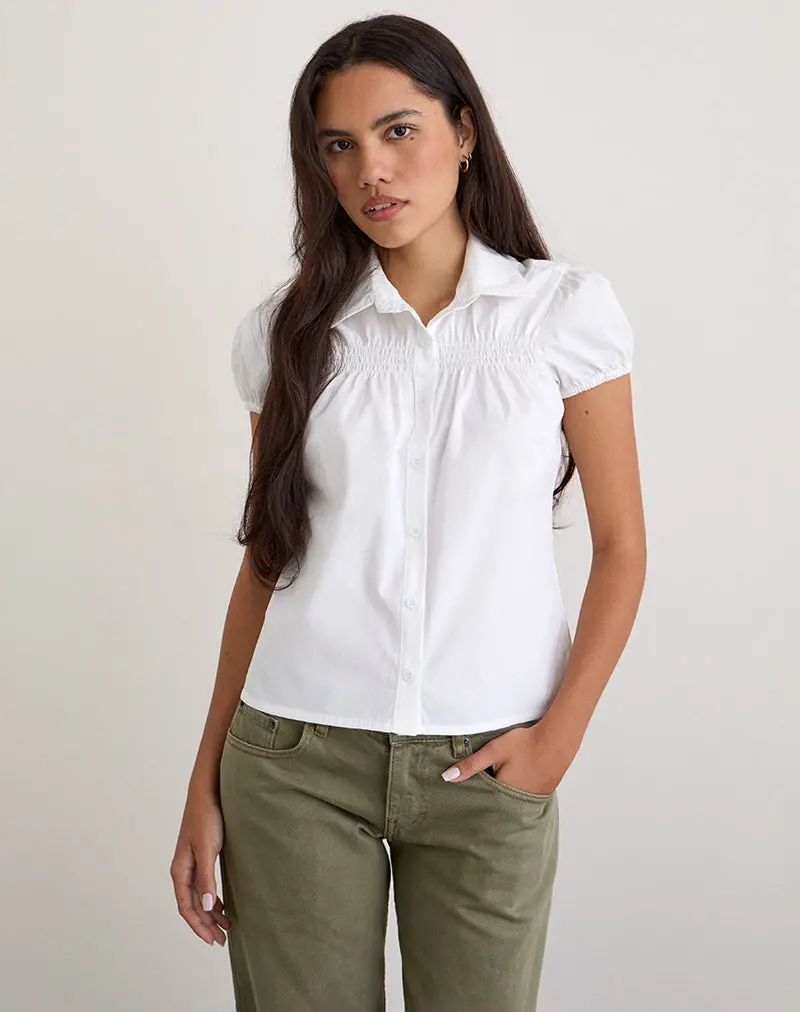 Ulsan Fitted Shirt In White 1